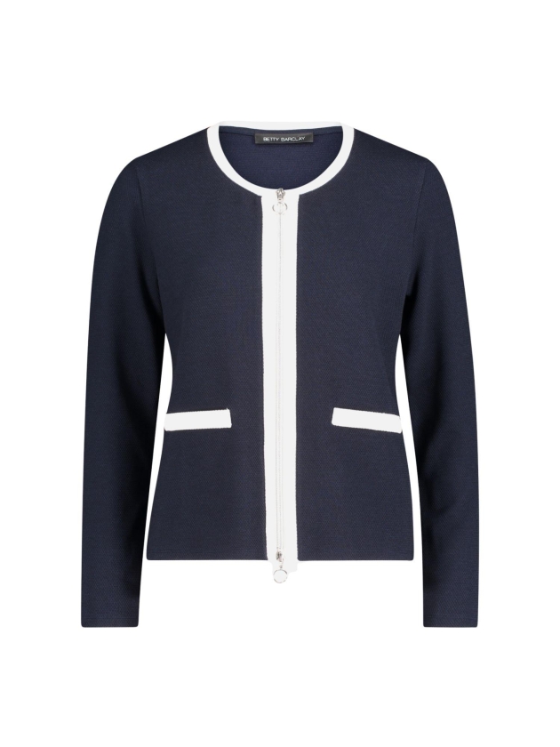 Betty Barclay Shirt Jacke Kurz 1/1 Arm 8911 Patch dark blue/cream