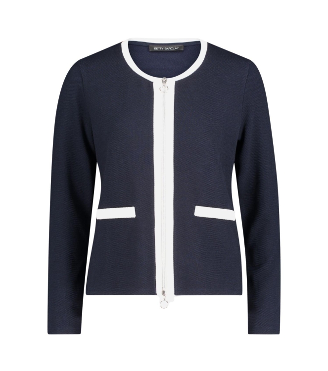 Betty Barclay Shirt Jacke Kurz 1/1 Arm 8911 Patch dark blue/cream