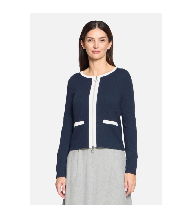 Betty Barclay Shirt Jacke Kurz 1/1 Arm 8911 Patch dark blue/cream