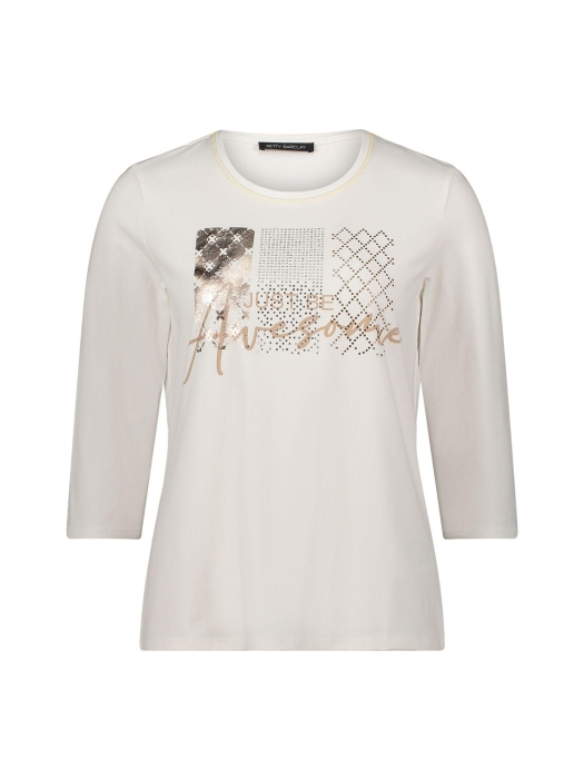 Betty Barclay Shirt Kurz 3/4 Arm 1916 Patch cream/Nature