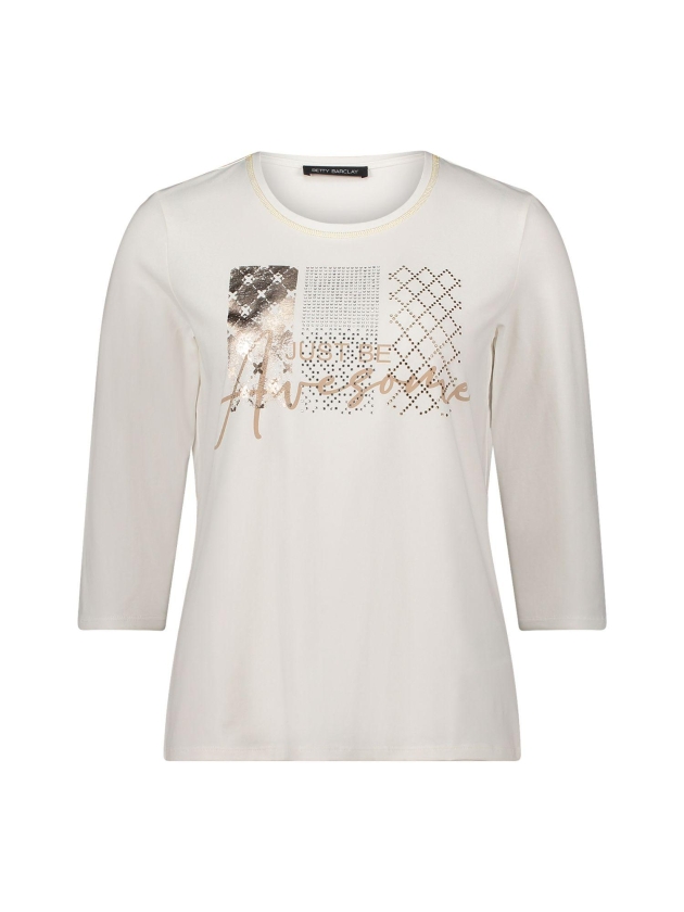 Betty Barclay Shirt Kurz 3/4 Arm 1916 Patch cream/Nature