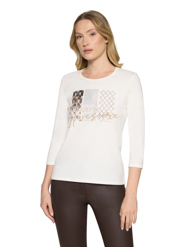 Betty Barclay Shirt Kurz 3/4 Arm 1916 Patch cream/Nature
