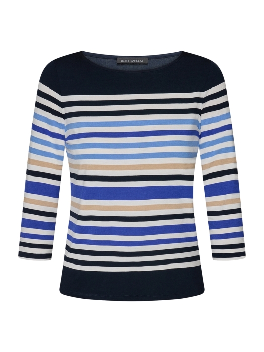 Betty Barclay Shirt Kurz 3/4 Arm 8813 Dark blue/cream