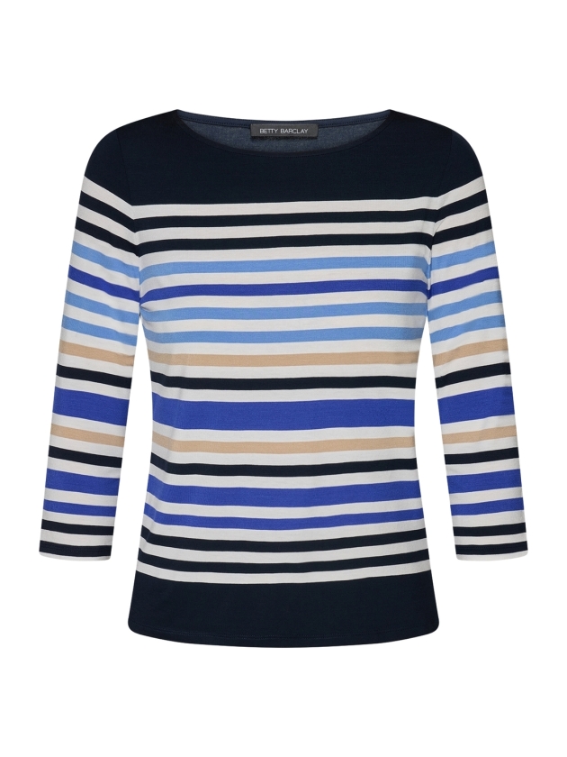 Betty Barclay Shirt Kurz 3/4 Arm 8813 Dark blue/cream