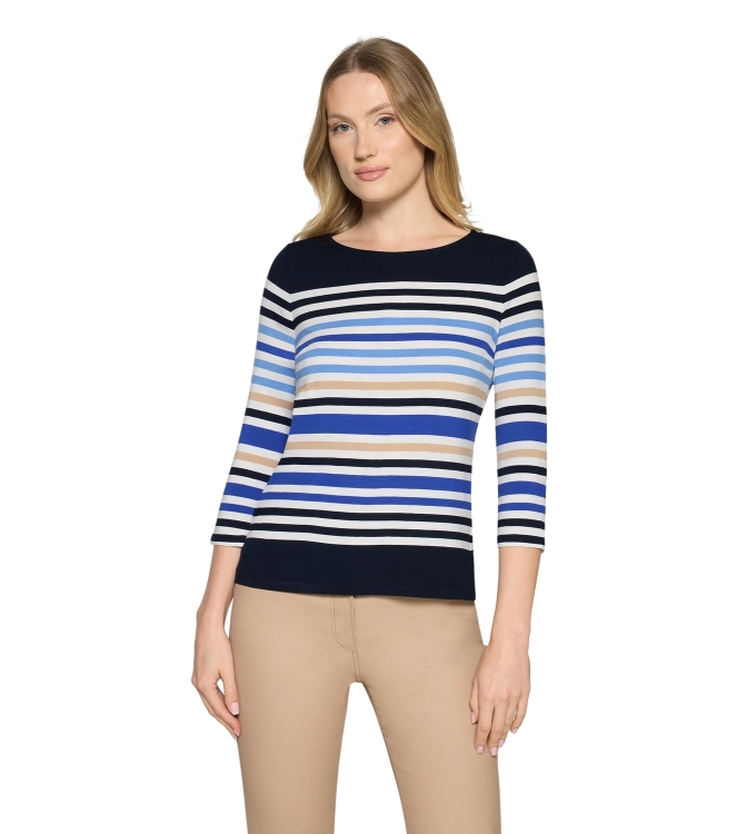 Betty Barclay Shirt Kurz 3/4 Arm 8813 Dark blue/cream