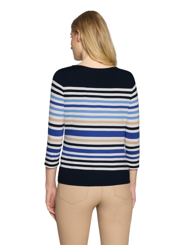 Betty Barclay Shirt Kurz 3/4 Arm 8813 Dark blue/cream