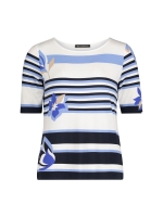 Betty Barclay Shirt Kurz 1/2 Arm 8811 Blue/cream