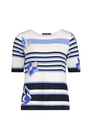 Betty Barclay Shirt Kurz 1/2 Arm 8811 Blue/cream