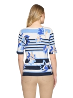 Betty Barclay Shirt Kurz 1/2 Arm 8811 Blue/cream