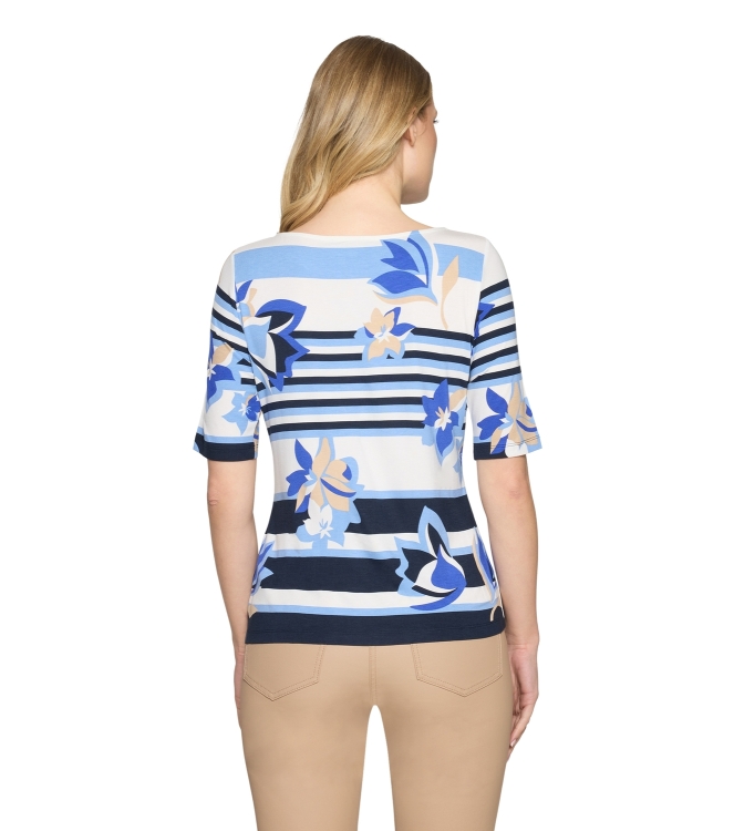 Betty Barclay Shirt Kurz 1/2 Arm 8811 Blue/cream