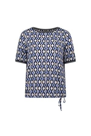 Betty Barclay Shirt Kurz 1/2 Arm 8811 Blue/cream