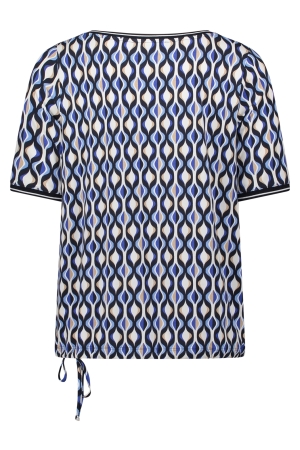 Betty Barclay Shirt Kurz 1/2 Arm 8811 Blue/cream