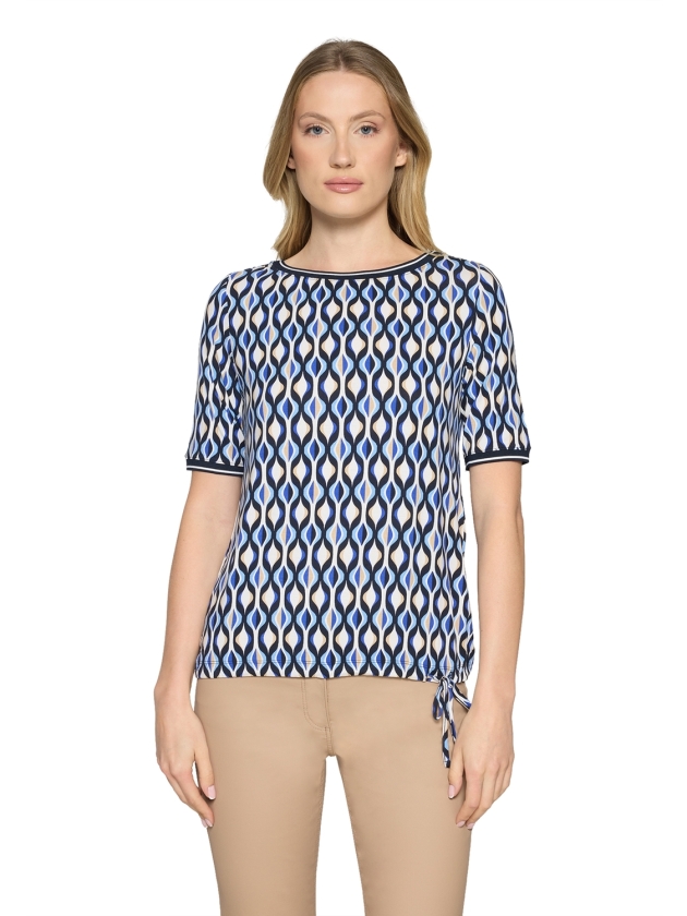 Betty Barclay Shirt Kurz 1/2 Arm 8811 Blue/cream
