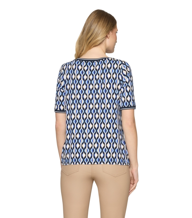 Betty Barclay Shirt Kurz 1/2 Arm 8811 Blue/cream