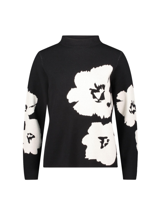 Betty Barclay Strickpullover Kurz 1/1 Arm 9911 Patch black/cream