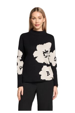 Betty Barclay Strickpullover Kurz 1/1 Arm 9911 Patch black/cream