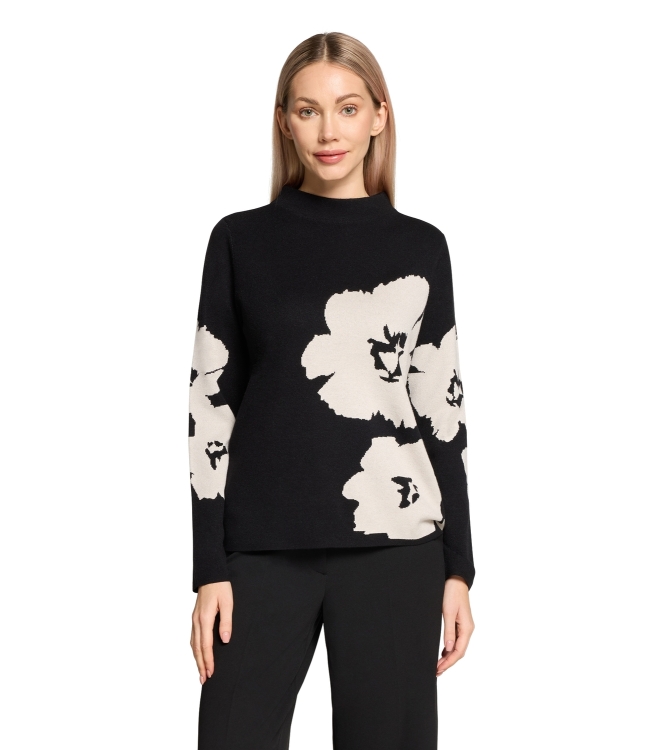 Betty Barclay Strickpullover Kurz 1/1 Arm 9911 Patch black/cream