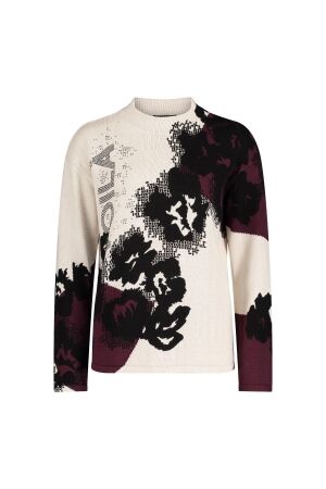 Betty Barclay Strickpullover Kurz 1/1 Arm 4918 Patch dark red/cream