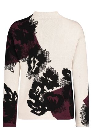 Betty Barclay Strickpullover Kurz 1/1 Arm 4918 Patch dark red/cream