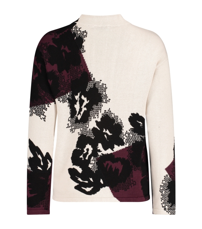 Betty Barclay Strickpullover Kurz 1/1 Arm 4918 Patch dark red/cream