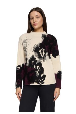 Betty Barclay Strickpullover Kurz 1/1 Arm 4918 Patch dark red/cream