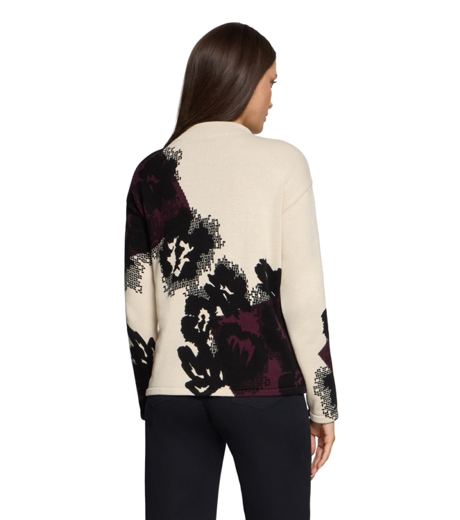 Betty Barclay Strickpullover Kurz 1/1 Arm 4918 Patch dark red/cream