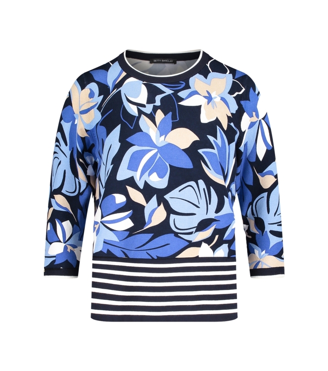 Betty Barclay Strickpullover Kurz 3/4 Arm 8881 Dark blue/blue