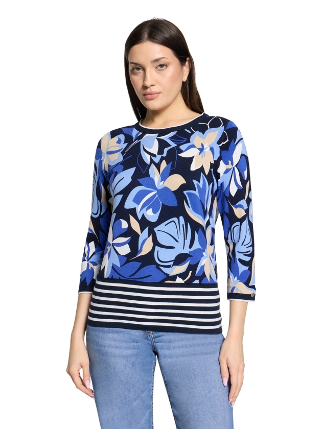 Betty Barclay Strickpullover Kurz 3/4 Arm 8881 Dark blue/blue