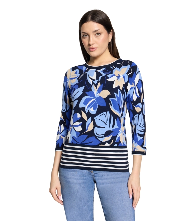 Betty Barclay Strickpullover Kurz 3/4 Arm 8881 Dark blue/blue