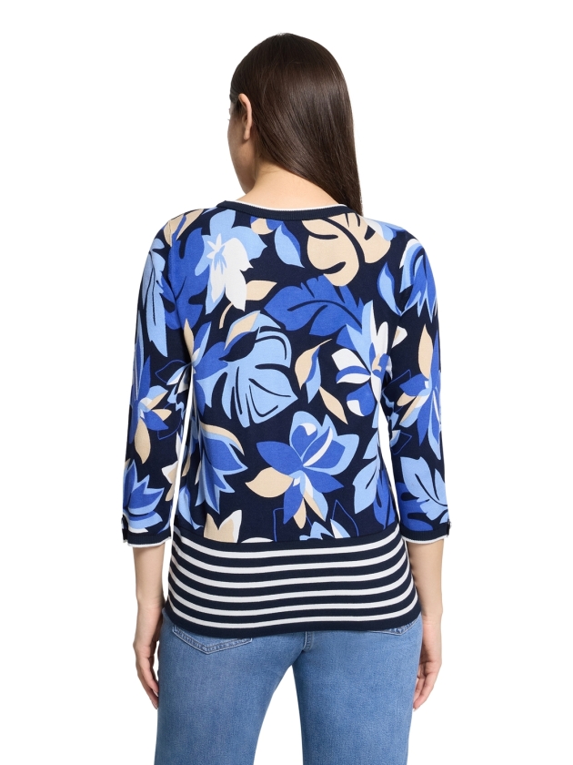 Betty Barclay Strickpullover Kurz 3/4 Arm 8881 Dark blue/blue