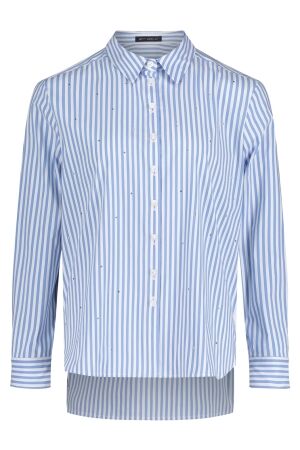 Betty Barclay Bluse Lang 1/1 Arm 1880 White/blue