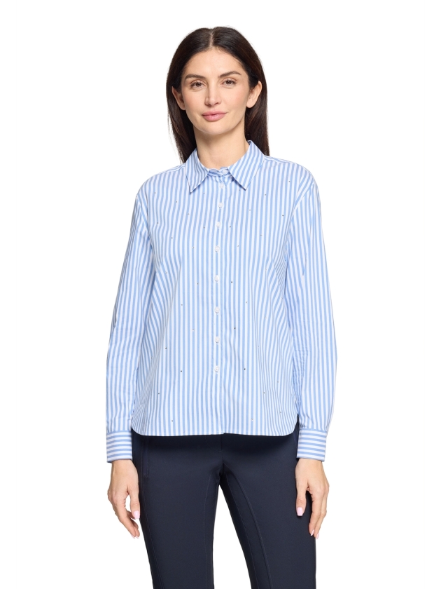Betty Barclay Bluse Lang 1/1 Arm 1880 White/blue
