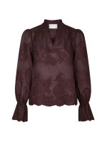 Neo Noir Amara big embroidery blouse 174 Burgundy