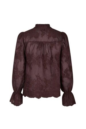Neo Noir Amara big embroidery blouse 174 Burgundy