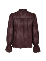 Neo Noir Amara big embroidery blouse 174 Burgundy