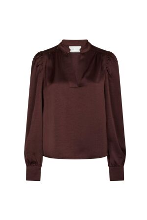 Neo Noir Rosslyn heavy sateen blouse 174 Burgundy