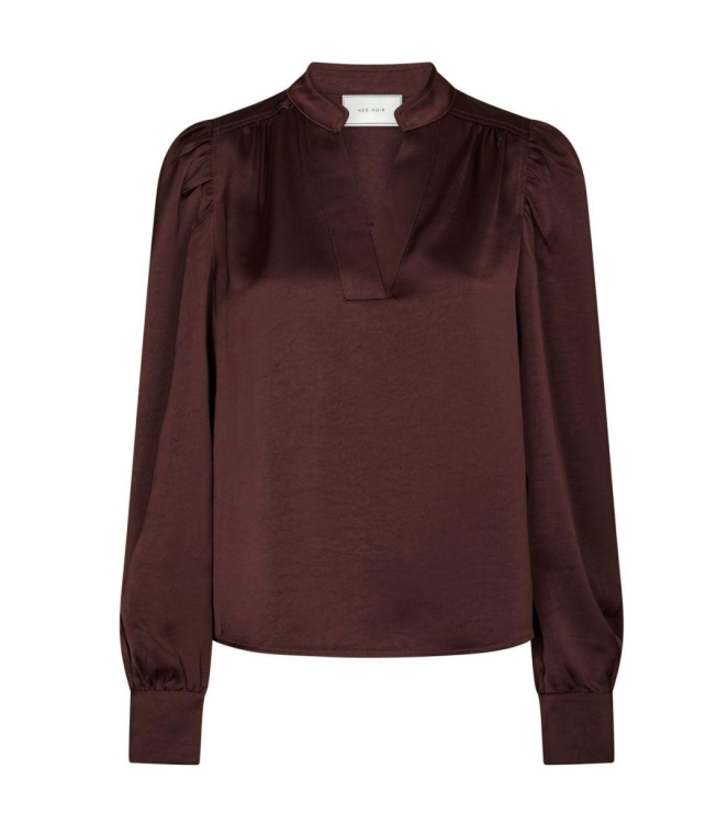 Neo Noir Rosslyn heavy sateen blouse 174 Burgundy