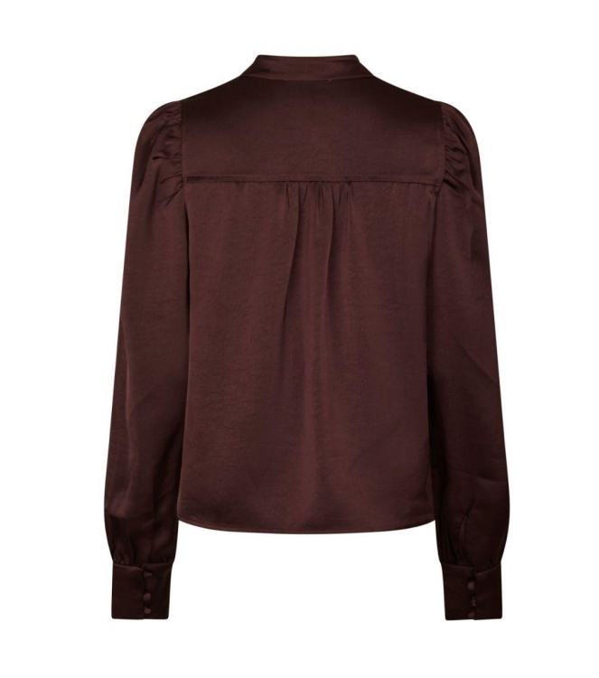 Neo Noir Rosslyn heavy sateen blouse 174 Burgundy