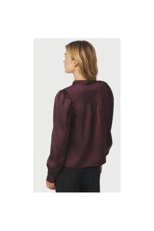 Neo Noir Rosslyn heavy sateen blouse 174 Burgundy