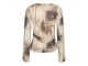 Neo Noir Lenida faded mesh blouse 306 Dusty brown