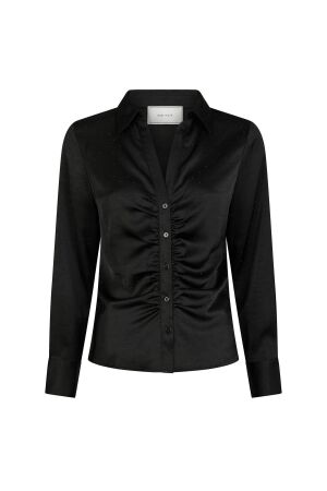Neo Noir Christy heavy sateen bedaz shirt 100 Black