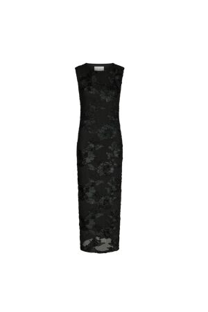 Neo Noir Tiranna big flower mesh dress 100 Black