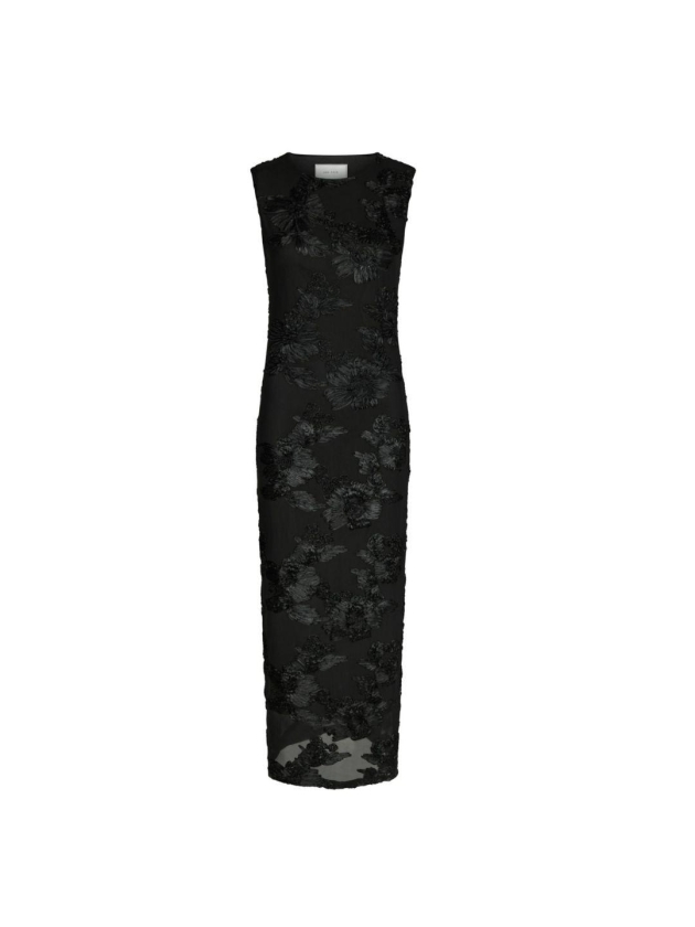 Neo Noir Tiranna big flower mesh dress 100 Black