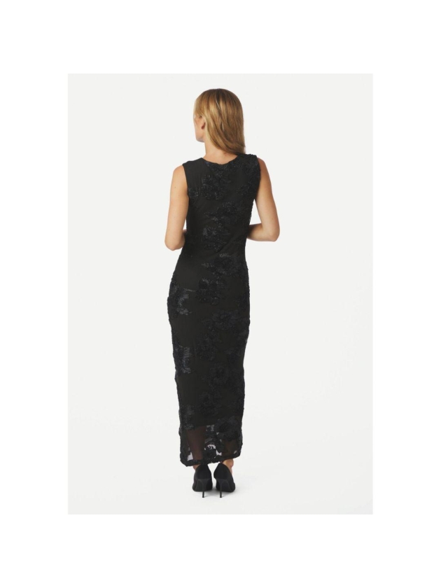 Neo Noir Tiranna big flower mesh dress 100 Black