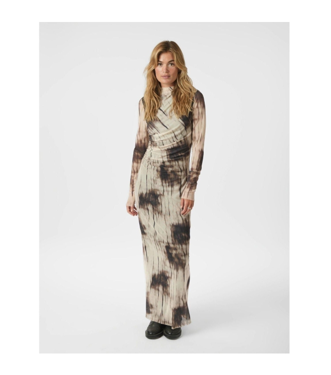 Neo Noir Onessa faded mesh dress 306 Dusty brown