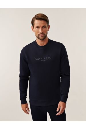 Cavallaro Sanago R Neck Sweat 699000 Dark blue