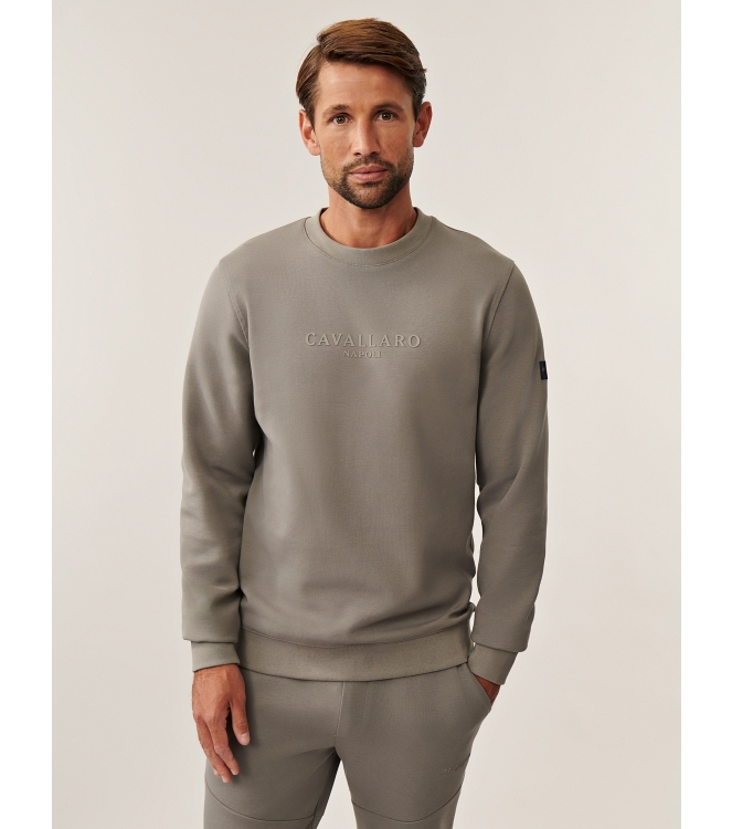 Cavallaro Sanago R Neck Sweat 960000 Faded grey