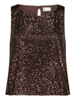 Vera Mont Shirt Kurz ohne Arm 7409 Espresso brown