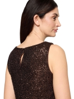 Vera Mont Shirt Kurz ohne Arm 7409 Espresso brown