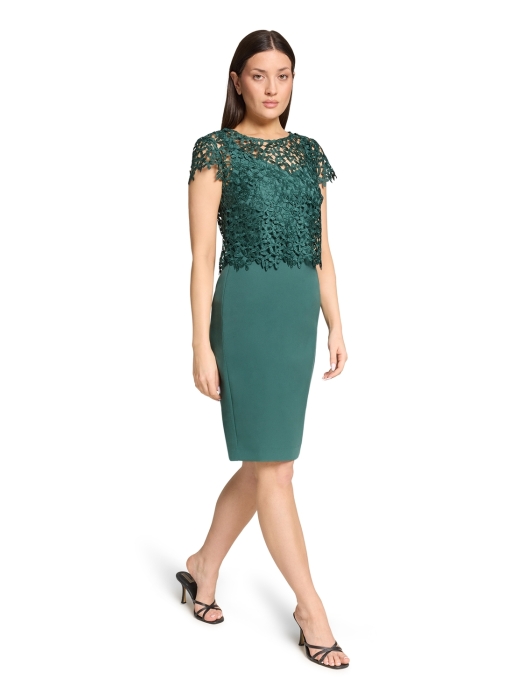 Vera Mont Kleid Kurz 3/4 Arm 5609 Dark emerald